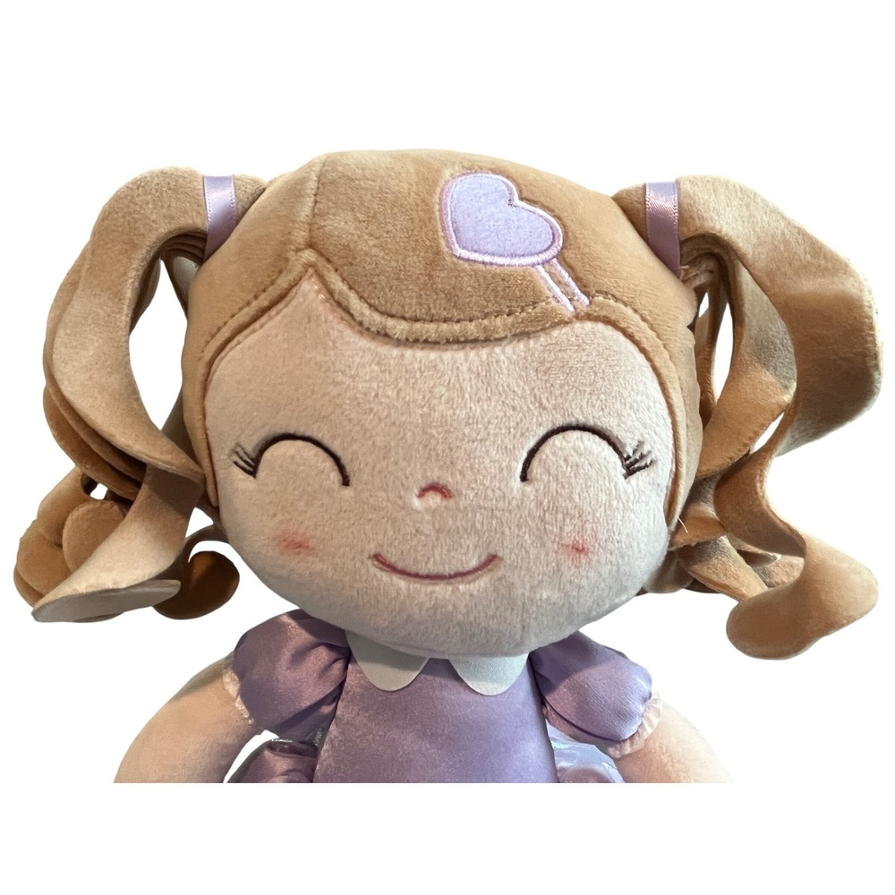 Gloveleya Baby Doll Gifts Plush Curly‎ Girl Toys with Love Purple Light Skin - Picture 3 of 16